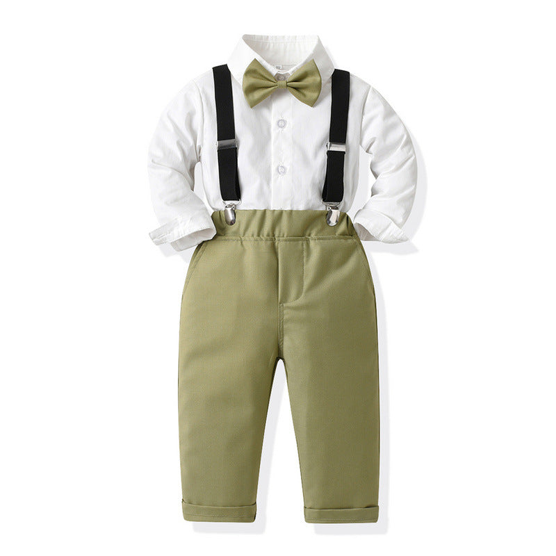 Clip-on enfant Suspender Pantalons Deux-Piece Set Fashion Kids' Outfit