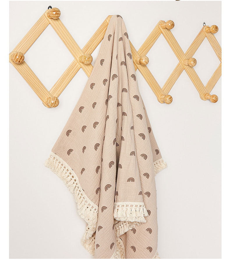 Crêpe de coton imprimé Couverture en tassel