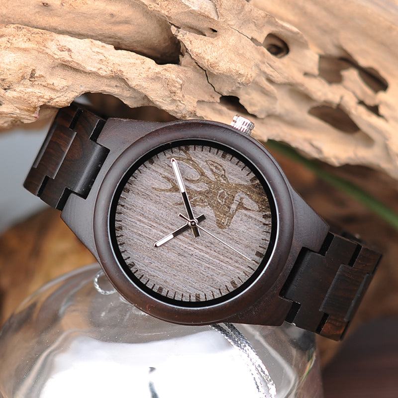 Montre en bois Classic analogique Quartz mode