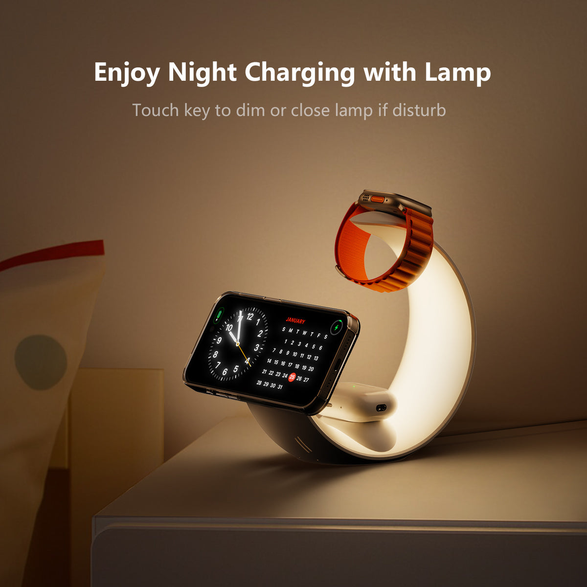 Little Moon Wireless Charger Wake-up Ambient Light
