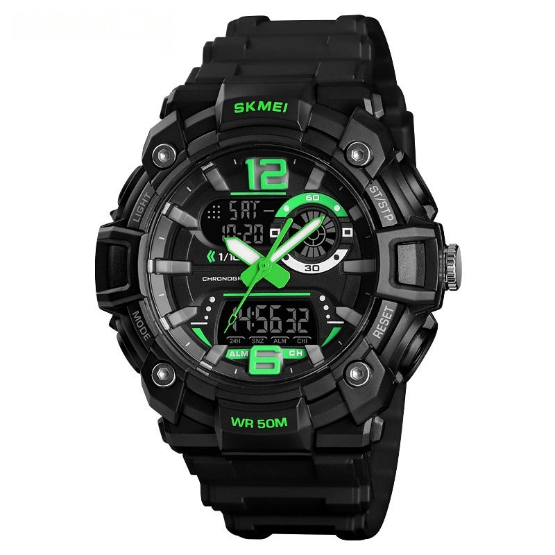 Black Gold Multi-fonctionnel Waterproof Homme Montre électronique