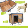 Maison de chiens en bois massif 45"