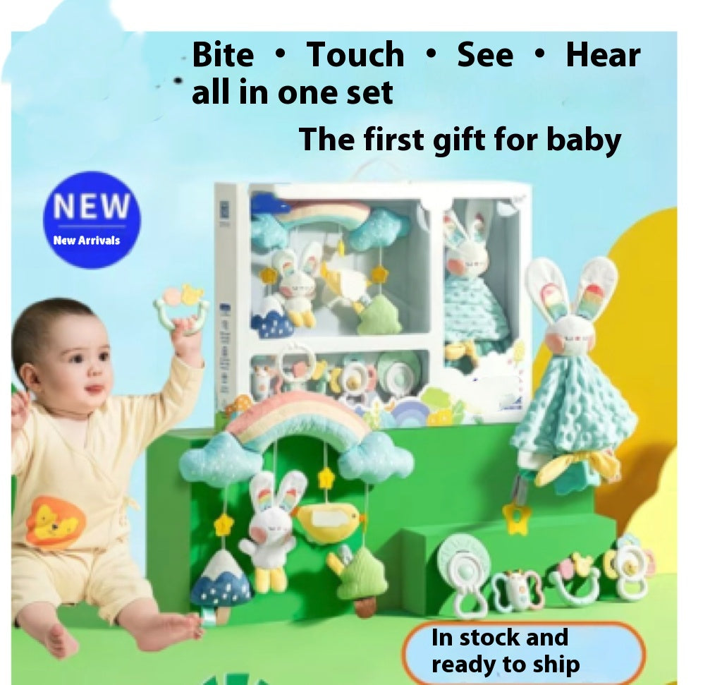 Nouveau-né Apaisant Rattle Teether Baby Éducation précoce Jouet éducatif Cadeau