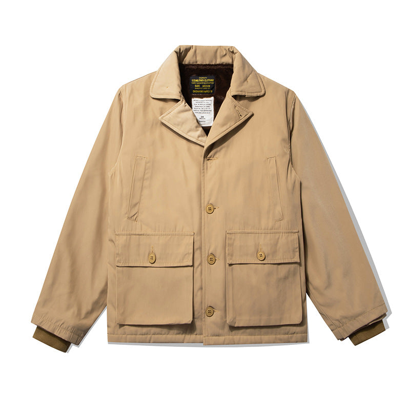 Veste rembourrée en coton extra épais de laine pour homme