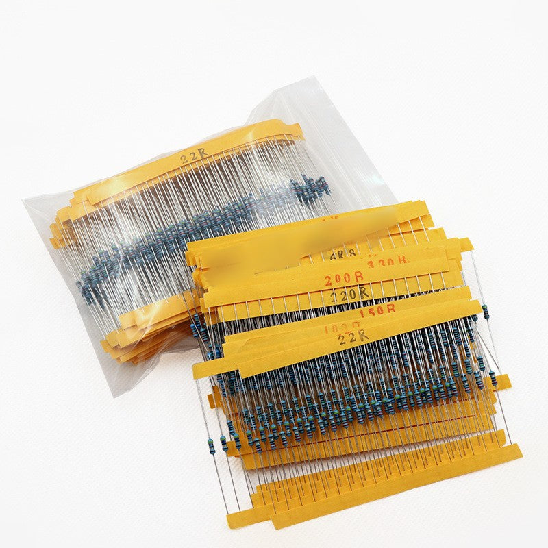 1-4W Anneau de cinq couleurs en métal Film de résistance Pack de 30 valeurs 20 Chaque 600pcs
