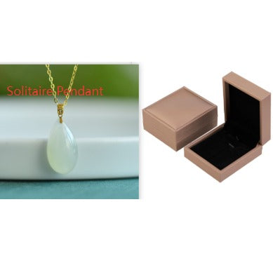 Collier pendentif Jade naturel Niche minimaliste