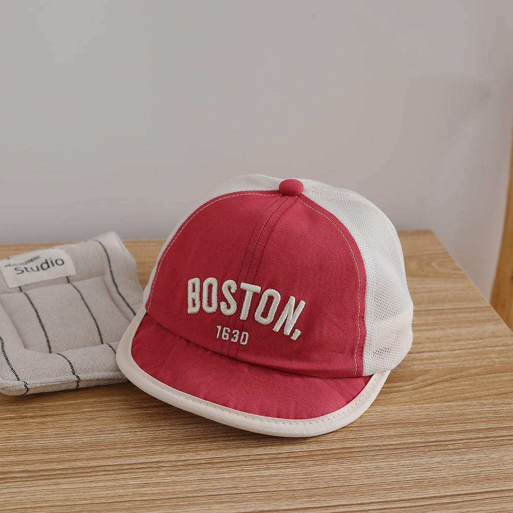 Chapeaux de bébé garçon et fille - lettre brodée à la mode et occasionnelle Short Brimmed Baseball