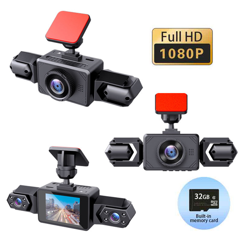 1080P enregistreur de conduite haute définition avec quatre objectifs