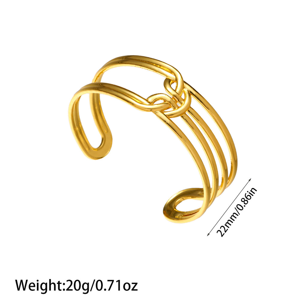 Bracelet en acier Titanium or de style Ins européen et américain