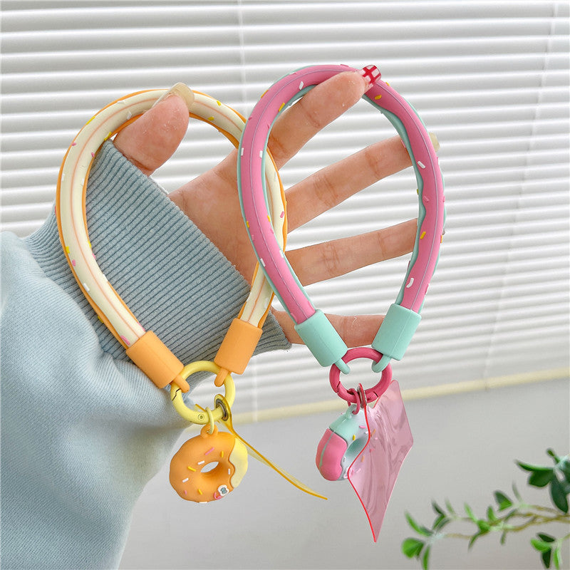 Bracelet Donut Soft Silicone Téléphone Étui suspendu