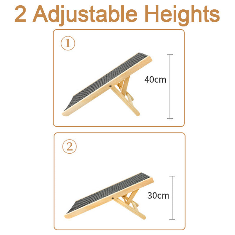 Échelle de chien pliable antidérapante pour animaux de compagnie Hauteurs réglables Échelle pour canapé-lit