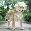 Transparent imperméable pour petits chiens moyens Vêtements imperméables pour animaux de compagnie avec veste de pluie à capuchon
