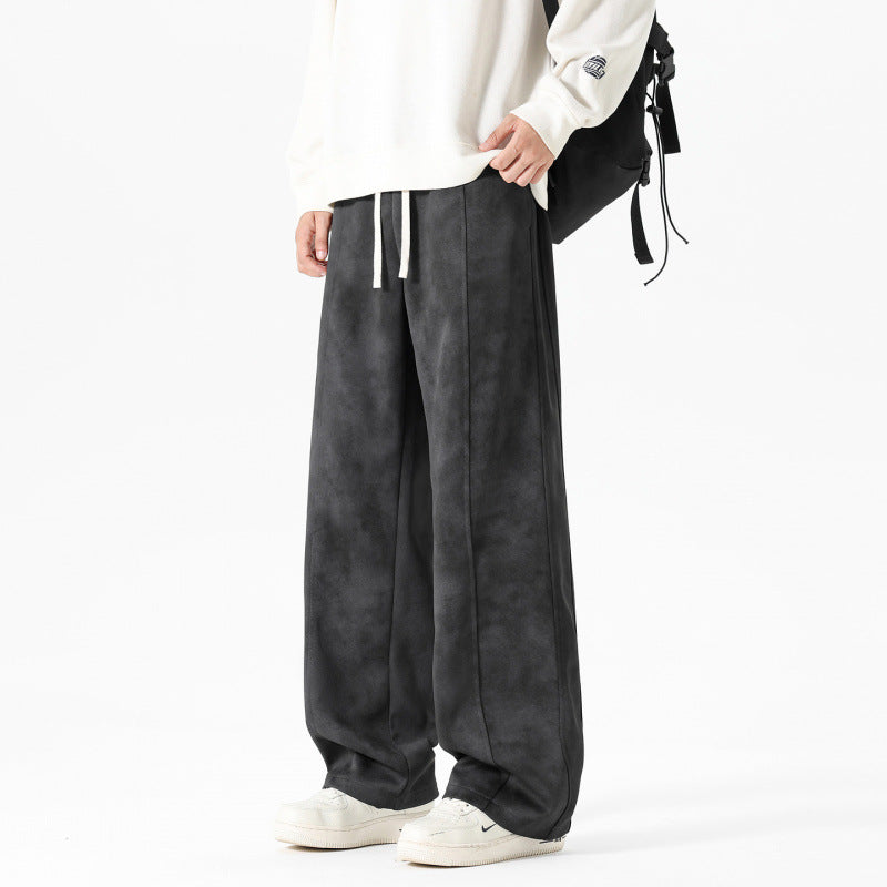 Pantalon rétro-caustomisé à large leg pour hommes