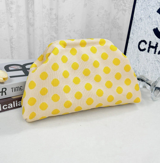 Clutch rayé de sac tricoté pour femmes