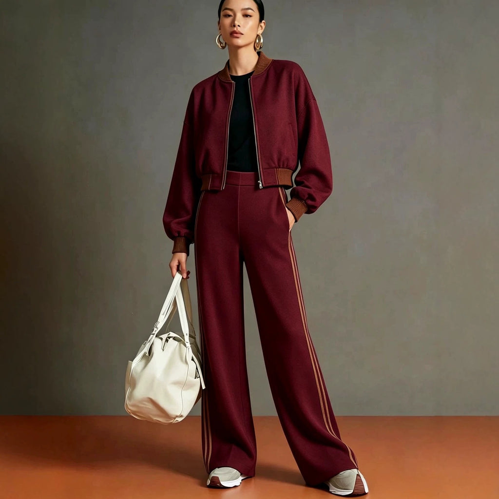 Veste et pantalons casual deux pièces pour femmes