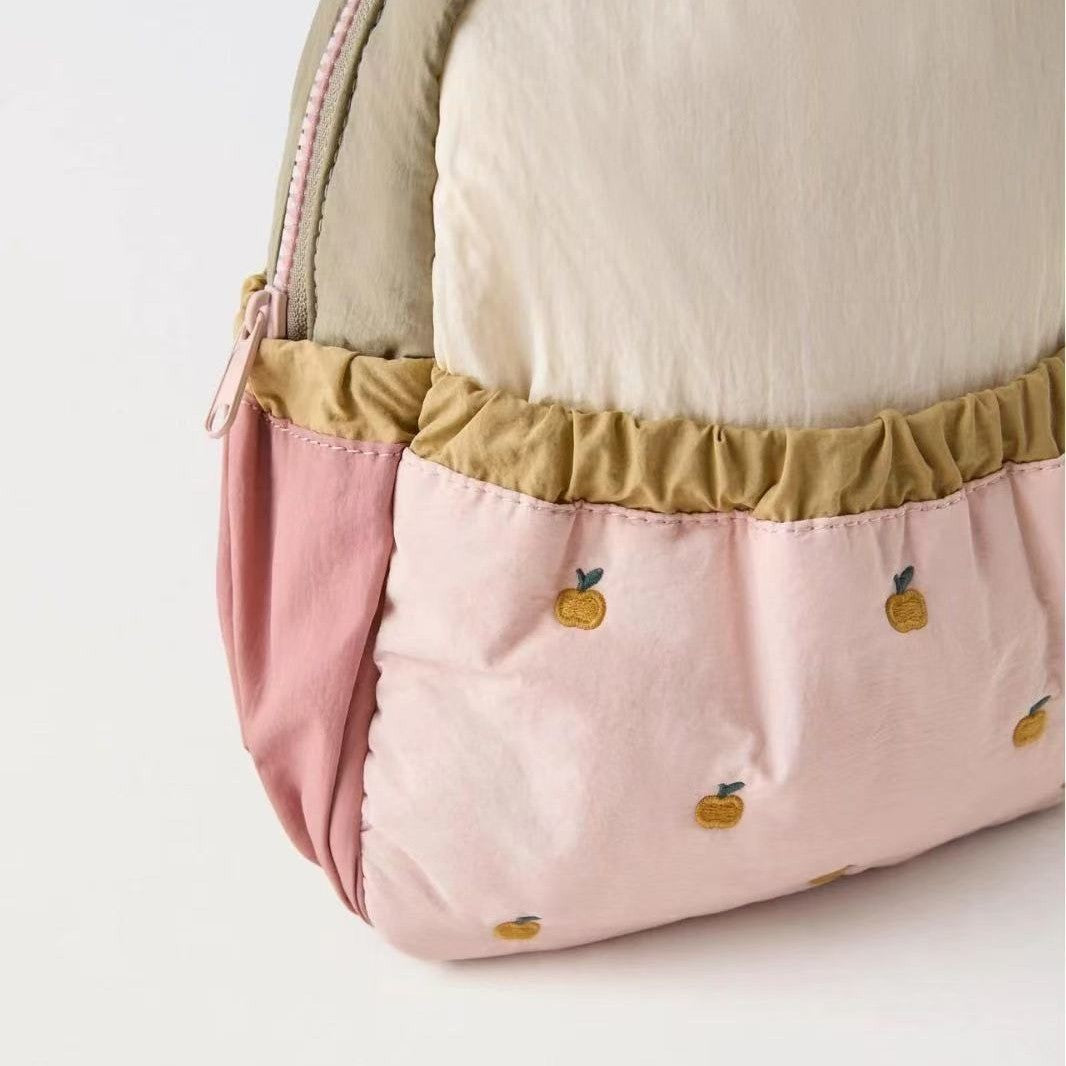 Sac à dos pour enfants Cute Spliced Apple Brodery Schoolbag Baby Mini