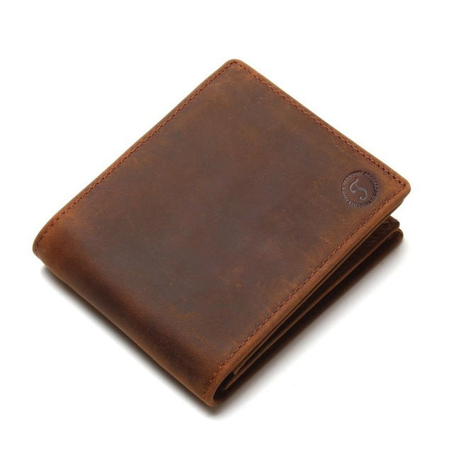 Cuir véritable Court Vertical Antivol Portefeuille Homme