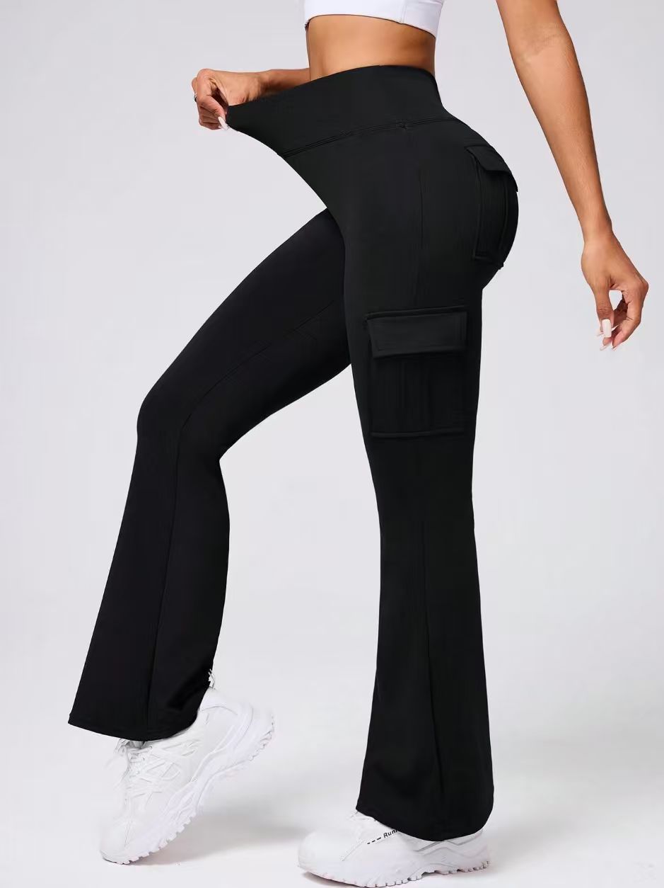 Leggings de Bell-Bottom Sport populaires avec des poches