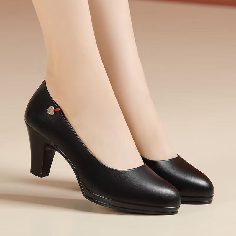 Femmes Chaussures de travail à talons hauts Chaussures professionnelles en cuir