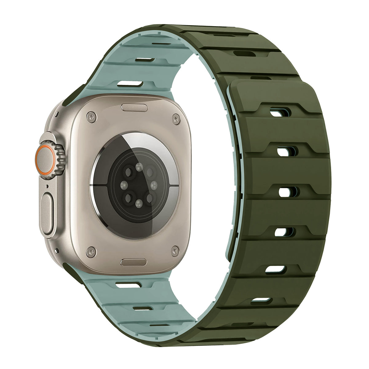 Two-tone magnetic silicone bracelet