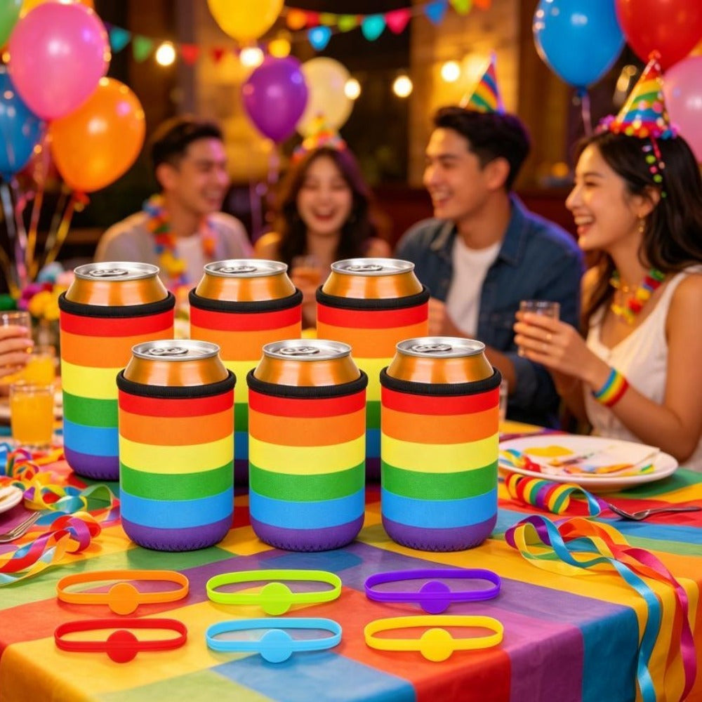 Set de 6 pièces avec bagues de marquage colorées pour le stockage