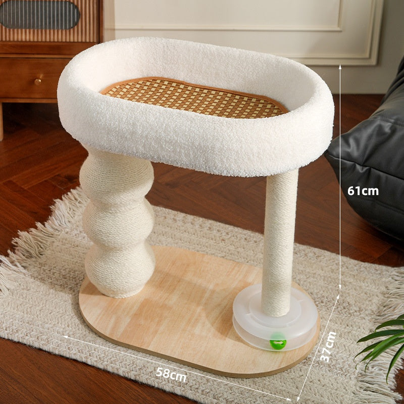 Petit arbre économisant de l'espace Craquage sisal post chat cadre d'escalade avec nid cozy