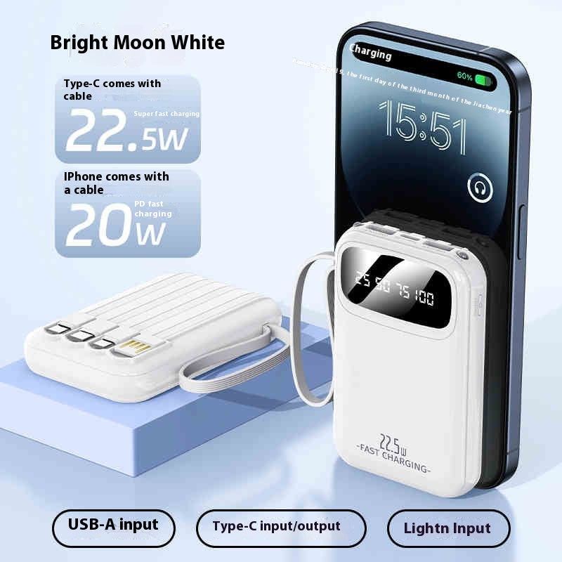 Compact et portable grande capacité Portable Puissance avec câble