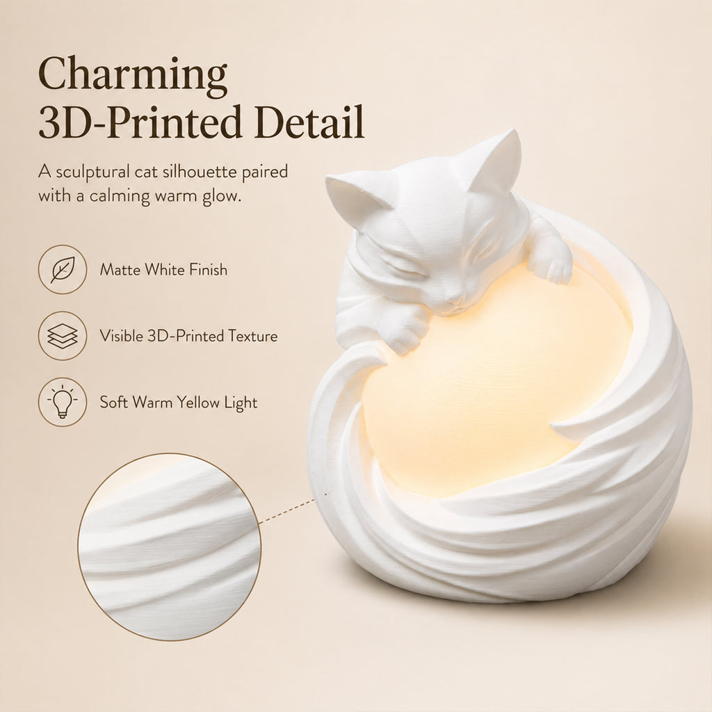 Lampe de table 3D Imprimée pour Chat Ambient