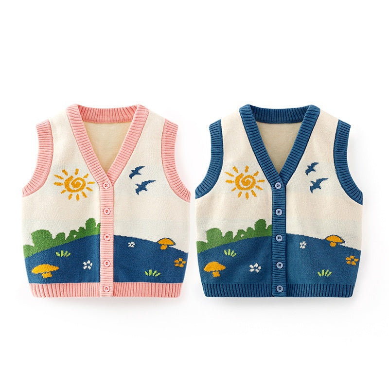 Springautumn Knitted Jacket for Girls
