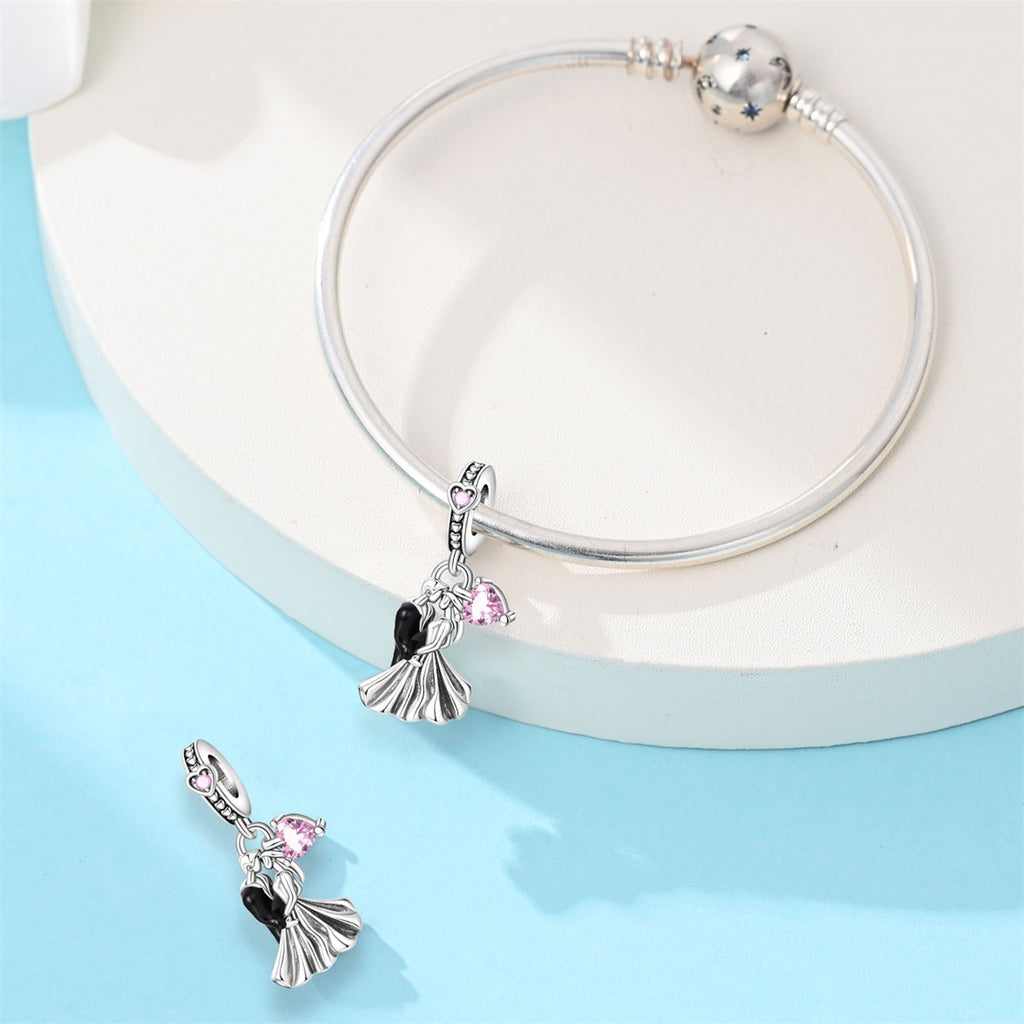 Pendentif romantique et bracelet perlé