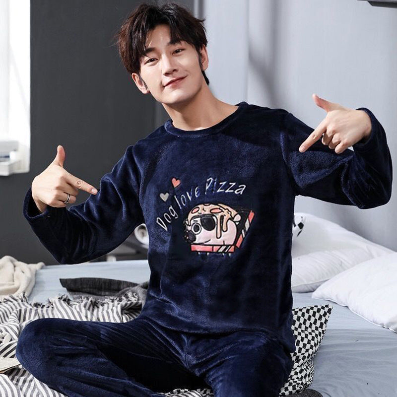 Automne et hiver Pyjama hommes Pyjama Coral polaire épais chaud