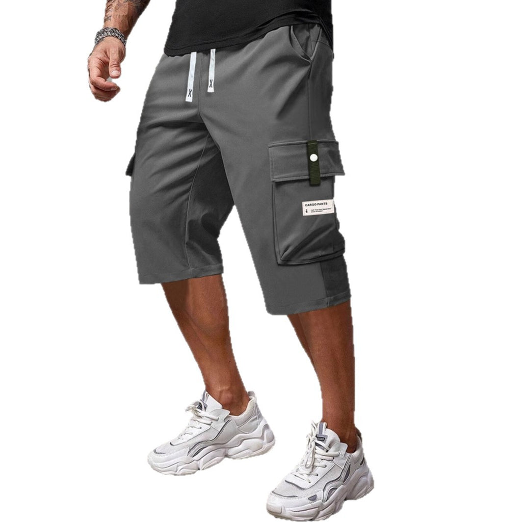 Taille de l'Europe Thin Straight Cropped Pantalons homme Cargo Short d'été Ove de sport des garçons