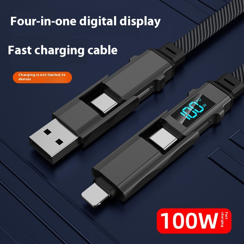 Écran numérique Câble de recharge quatre en un Câble de données deux en deux
