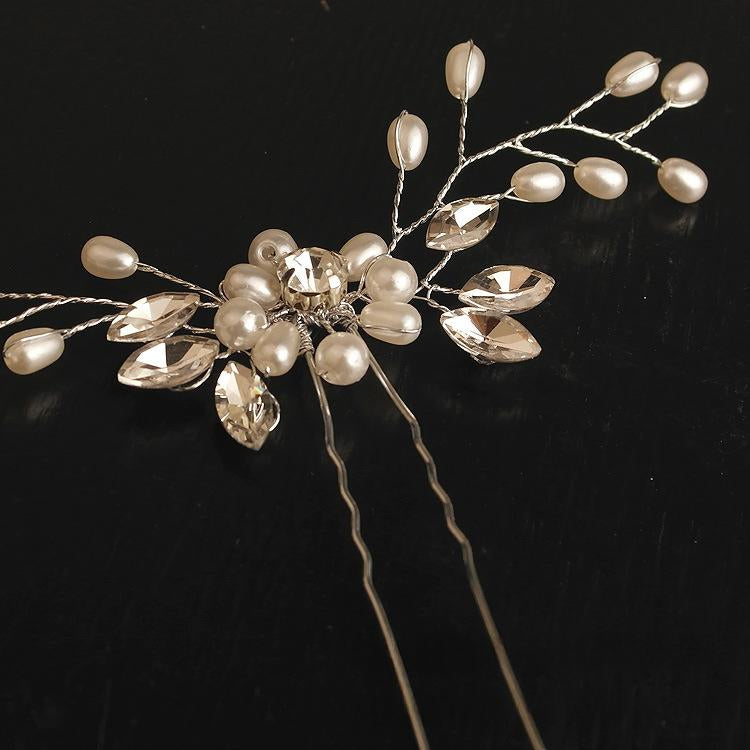 Tête de mariée fabriquée à la main avec des cristaux de marquise
