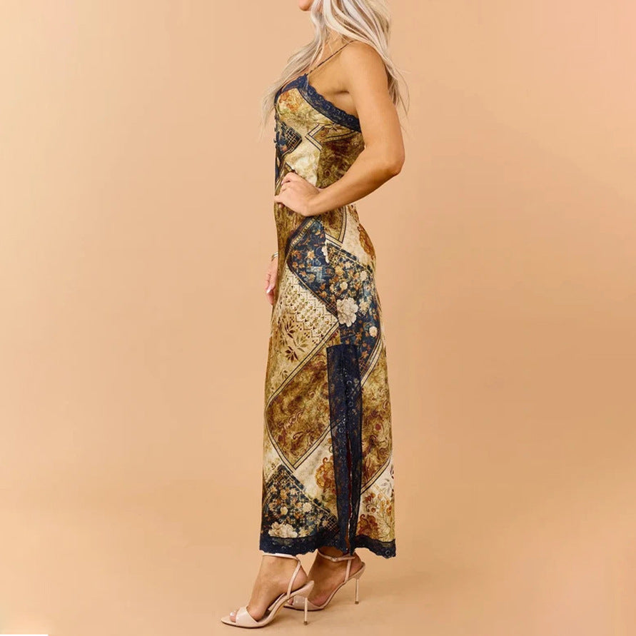 Robe casuale et versatile imprimée pour femmes