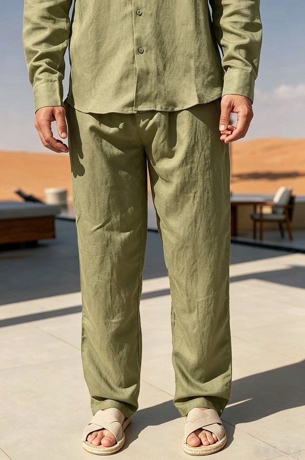 Chemise à manches longues et pantalons droits