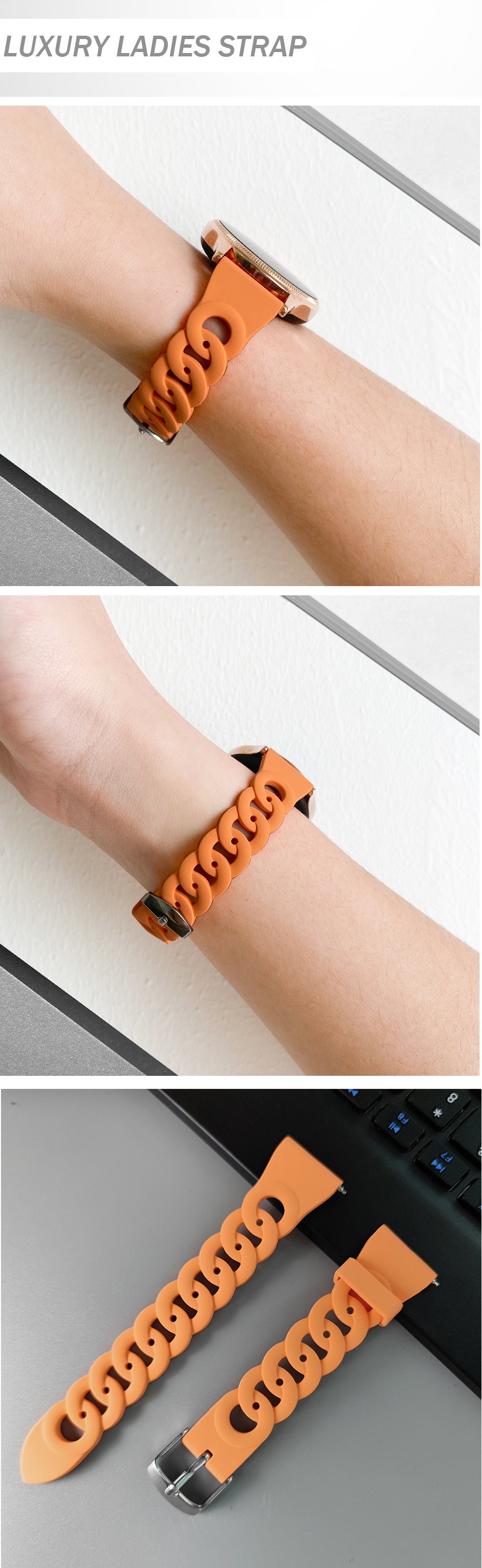 Bracelet de montre intelligente Bracelet de montre universelle en silicone