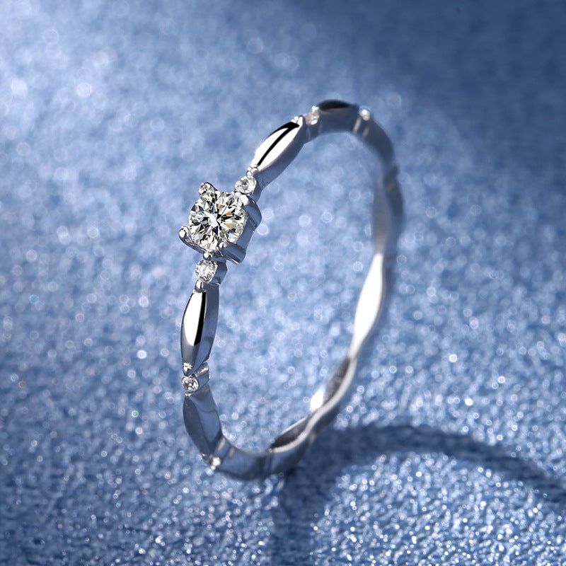 Moissanite mode diamant bague de mariage