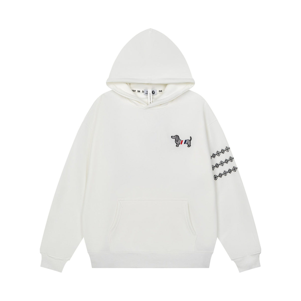 Dachshund Serviette de chien Brodé Sweatshirt à capuche pour hommes
