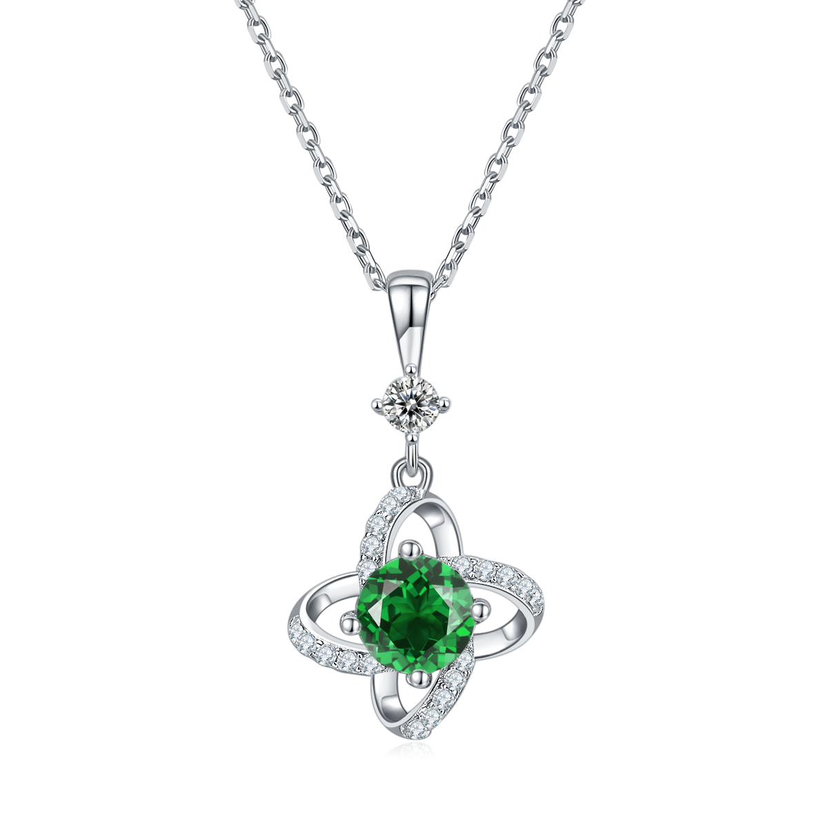 S925 Collier de trèfle en argent Sterling