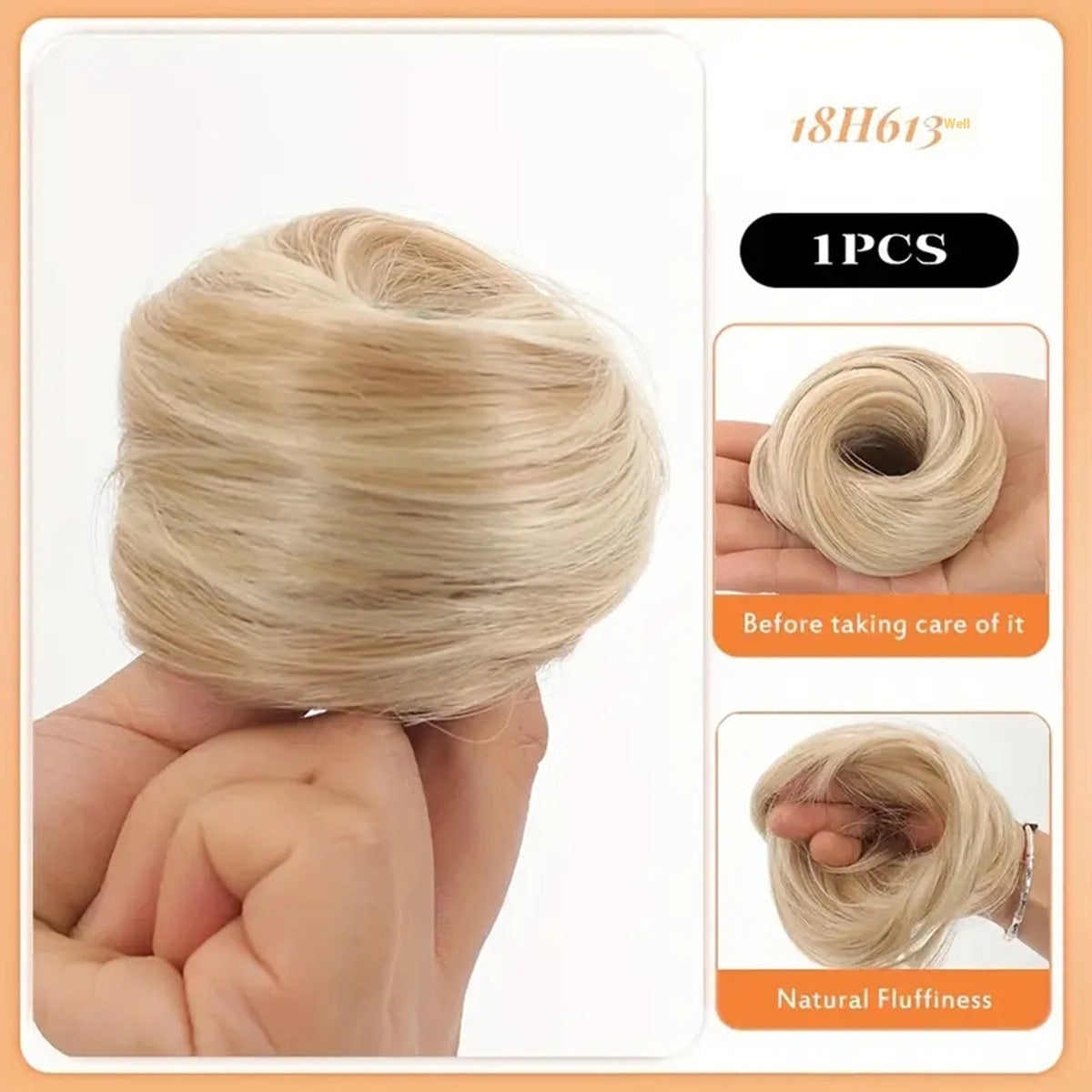 Simulation de boucles de cheveux féminines avec perruque et bande de caoutchouc