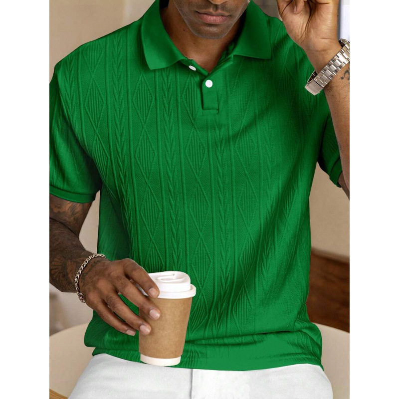 Chemise décontractée tendance Jacquard pour homme