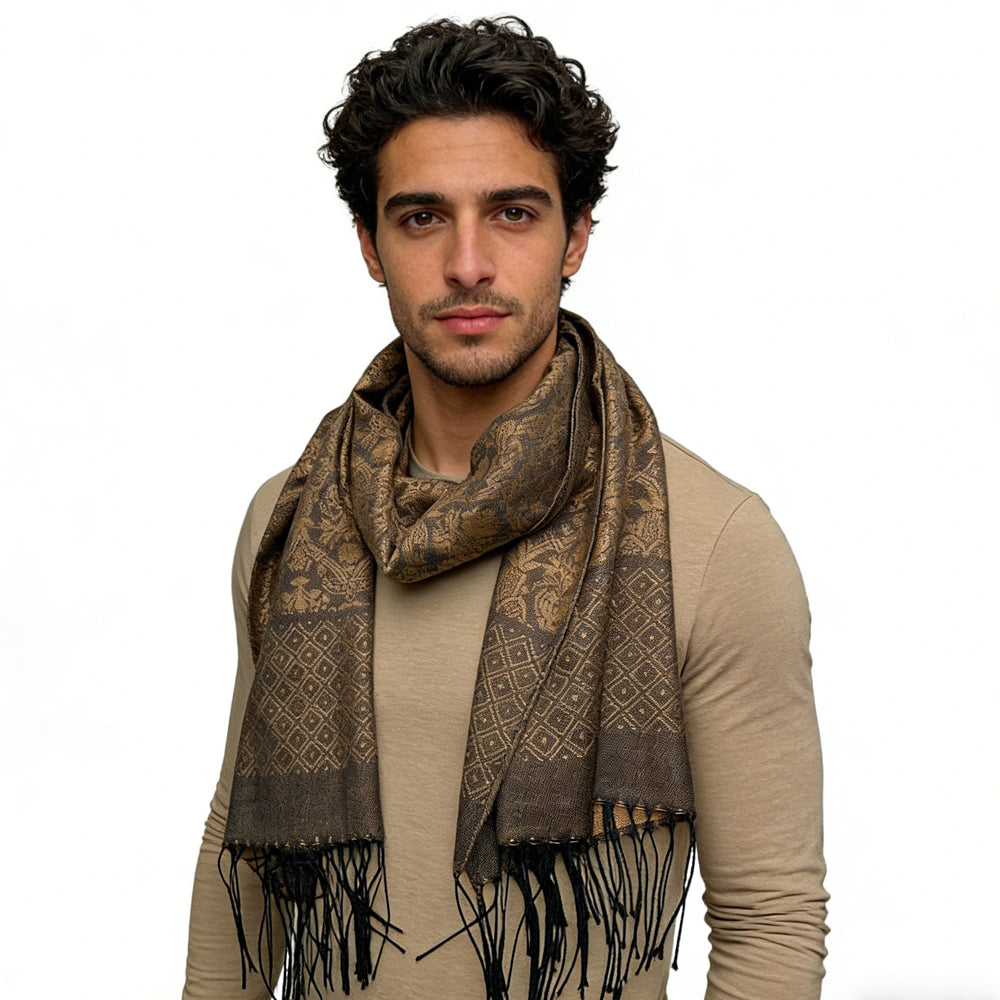 2 Pcs Sophisticated Tweed Look C Amel Casual Business Scarf