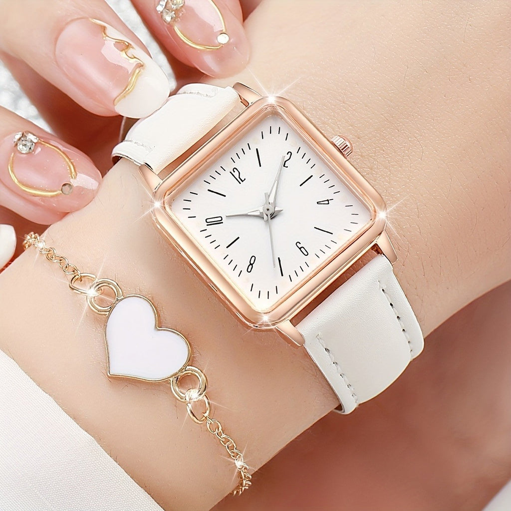 Montre Quartz pour femmes décontractées et élégantes