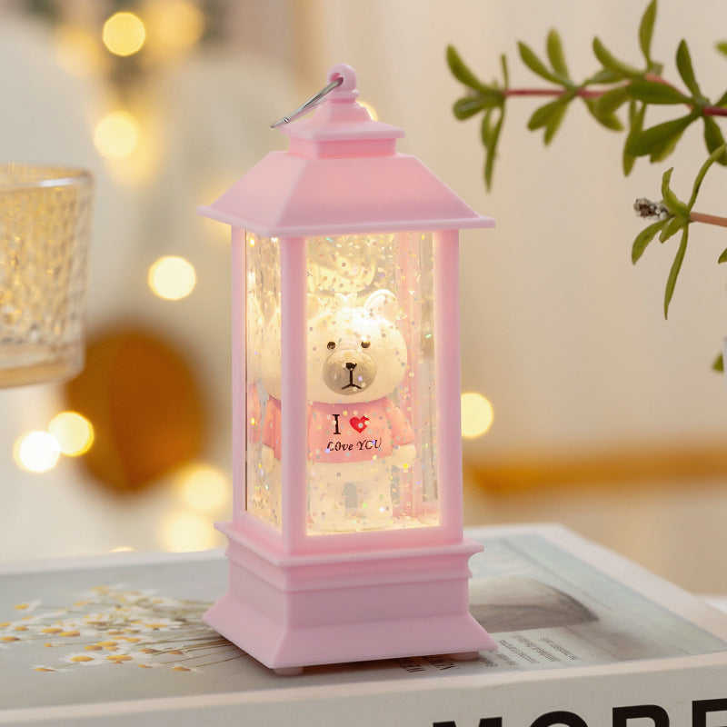 Creative LED injection d'eau Décorations romantiques Lampe de nuit cadeau de la Saint-Valentin pour fille