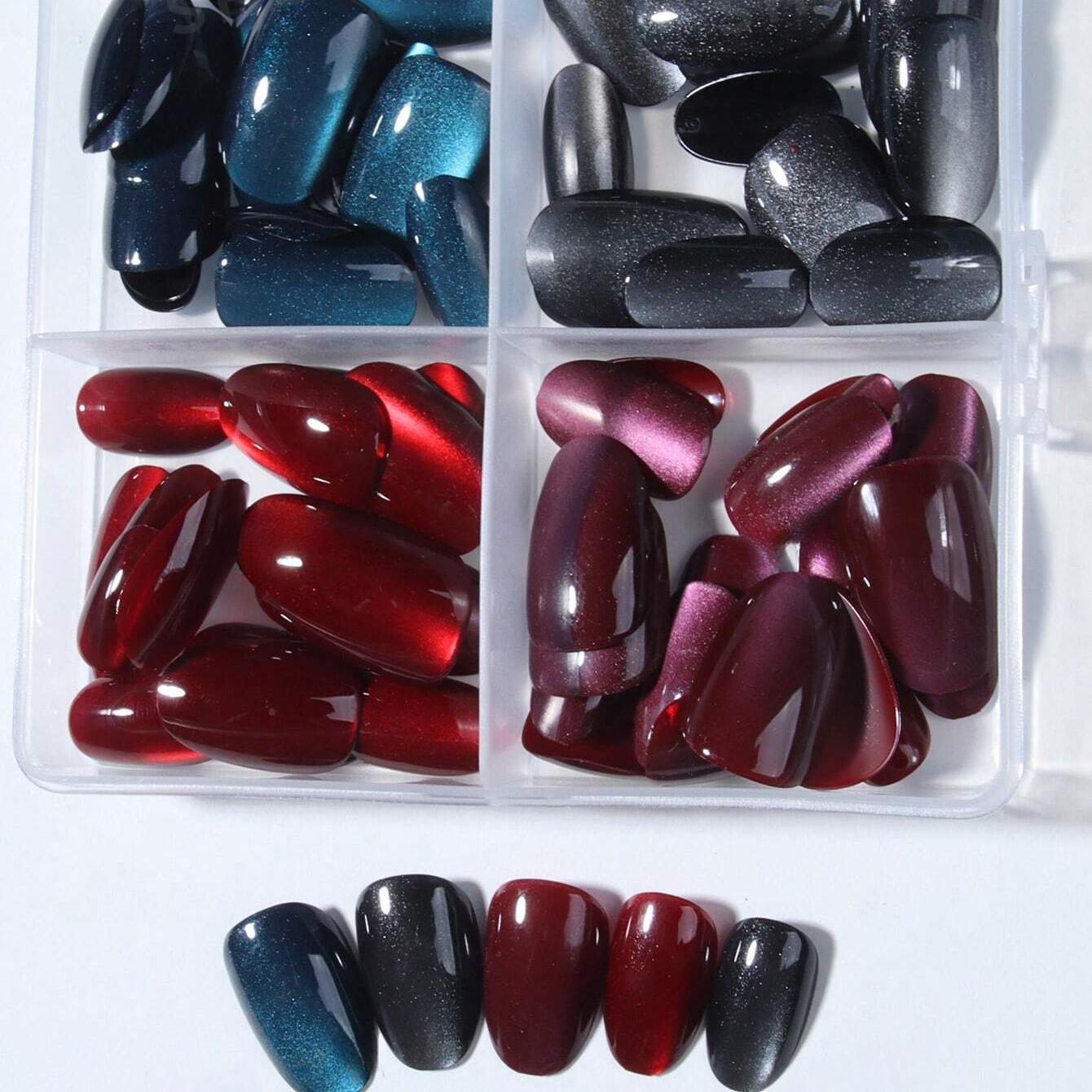 Chat oeil 4 couleur Combo ongles portables Conseils pour les manucures