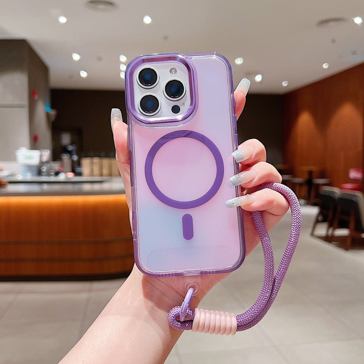 Étui de téléphone Chameleon Ombre Léger Tout inclus résistant à la chute transparent