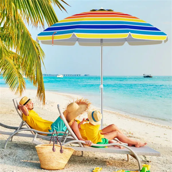 6.5 Parapluie de plage pieds - multicolore