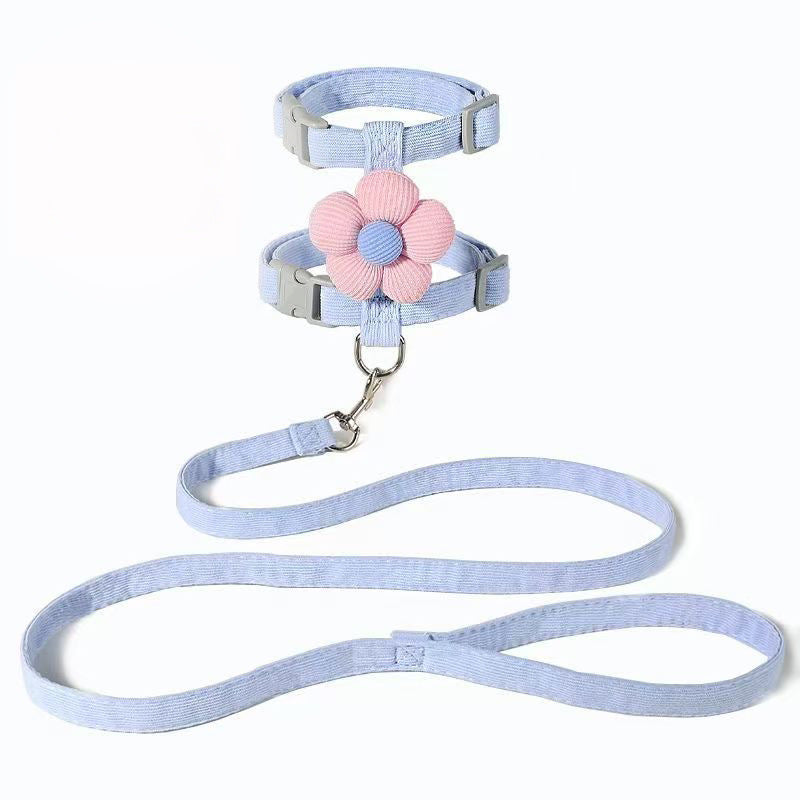 Cat Cartoon Leash Pour l'extérieur avec Ajusteur en forme de I pour prévenir l'évasion