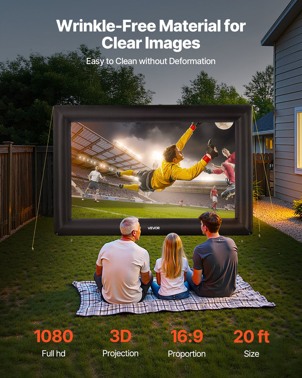 Écran de projecteur gonflable 20FT